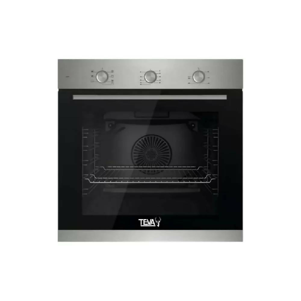 Teva Built In Gas Oven 60 Cm 82 Liter Black * Silver QGSTL 75DT1 MI. Teva Built In Gas Oven 60 Cm 82 Liter Black * Silver QGSTL 75DT1 MI.